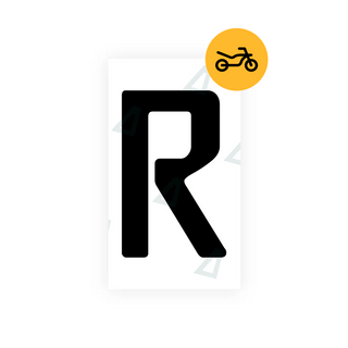 Alite Nanofilm for Cyprus moto license plates - Symbol "R" - Alite