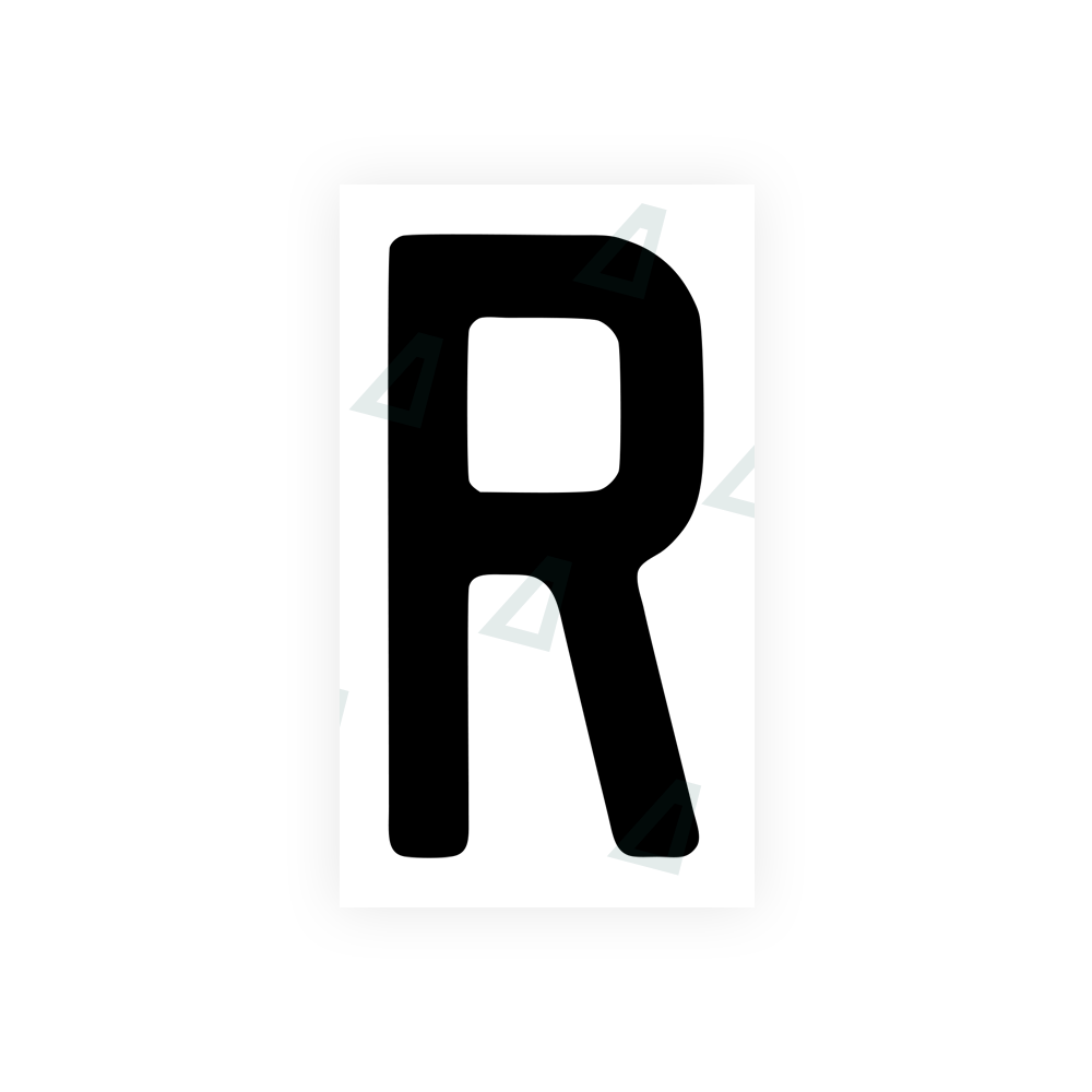 Nanofilm Ecoslick™ for swiss license plates - Symbol "R"