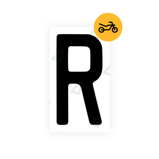 Alite Nanofilm for Switzerland Moto license plates - Symbol "R"