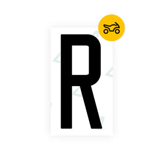 Nanofilm Ecoslick™ for US (South Dakota) Moto license plates - Symbol "R"