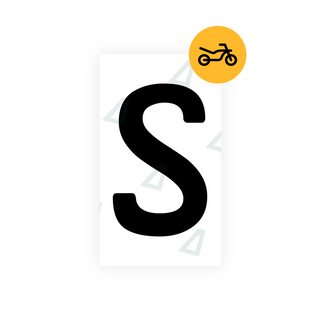Alite Nanofilm for Cyprus moto license plates - Symbol "S" - Alite