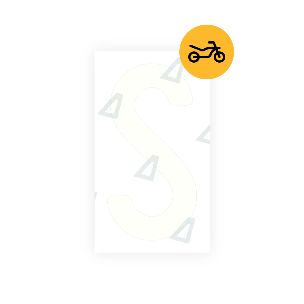 Alite Nanofilm for Switzerland Moto license plates - Symbol "S" - Alite