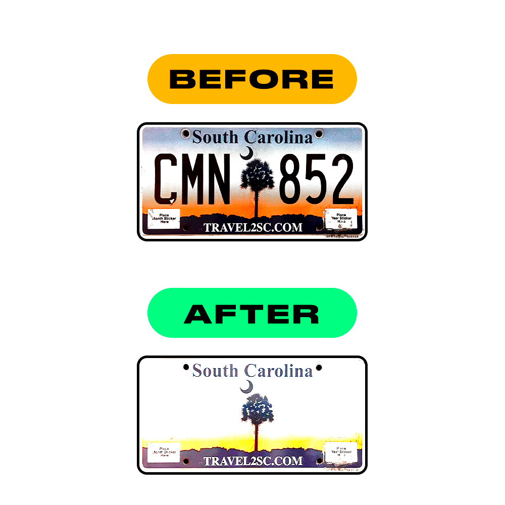 anti radar number plate stickers