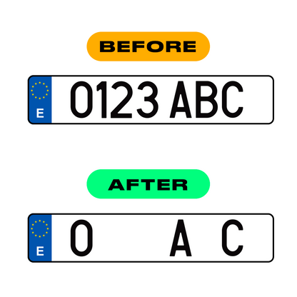 Nanofilm Ecoslick™ for spanish license plates - Symbol "H"