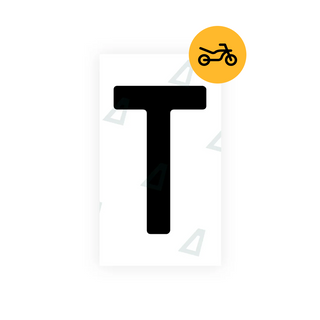 Alite Nanofilm for Cyprus moto license plates - Symbol "T" - Alite