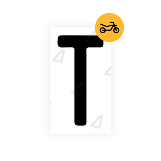 Alite Nanofilm for Switzerland Moto license plates - Symbol "T"