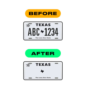 Nanofilm Ecoslick™ for US (Texas) license plates - Symbol "O"