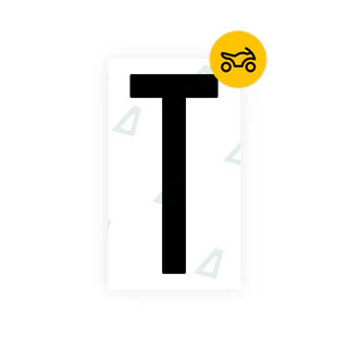 Nanofilm Ecoslick™ for US (South Dakota) Moto license plates - Symbol "T"