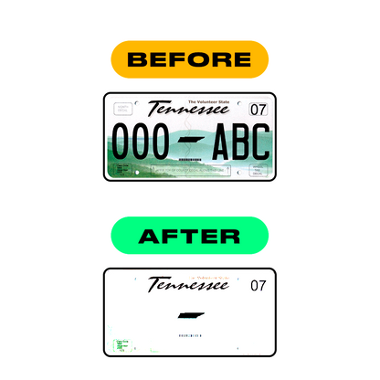 license plate film cover