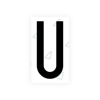 Nanofilm Ecoslick™ for US (New Jersey) license plates - Symbol "U"