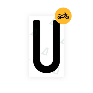 Alite Nanofilm for Switzerland Moto license plates - Symbol "U"