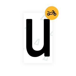 Alite Nanofilm for Cyprus moto license plates - Symbol "U" - Alite