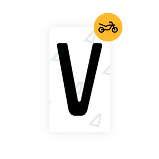 Alite Nanofilm for Cyprus moto license plates - Symbol "V" - Alite