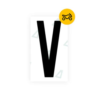 Nanofilm Ecoslick™ for US (South Dakota) Moto license plates - Symbol "V"