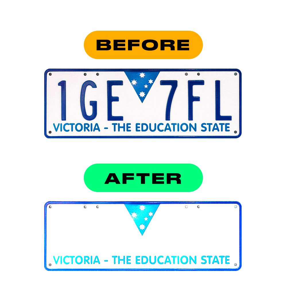 Nanofilm Ecoslick™ for AUS (Victoria) license plates - Symbol "0"