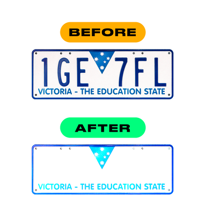 Nanofilm Ecoslick™ for AUS (Victoria) license plates - Symbol "0"