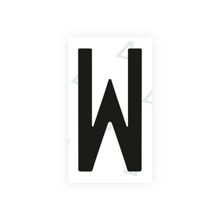 Nanofilm Ecoslick™ for mexican license plates - Symbol "W"