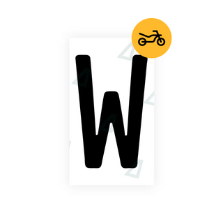Alite Nanofilm for Switzerland Moto license plates - Symbol "W"
