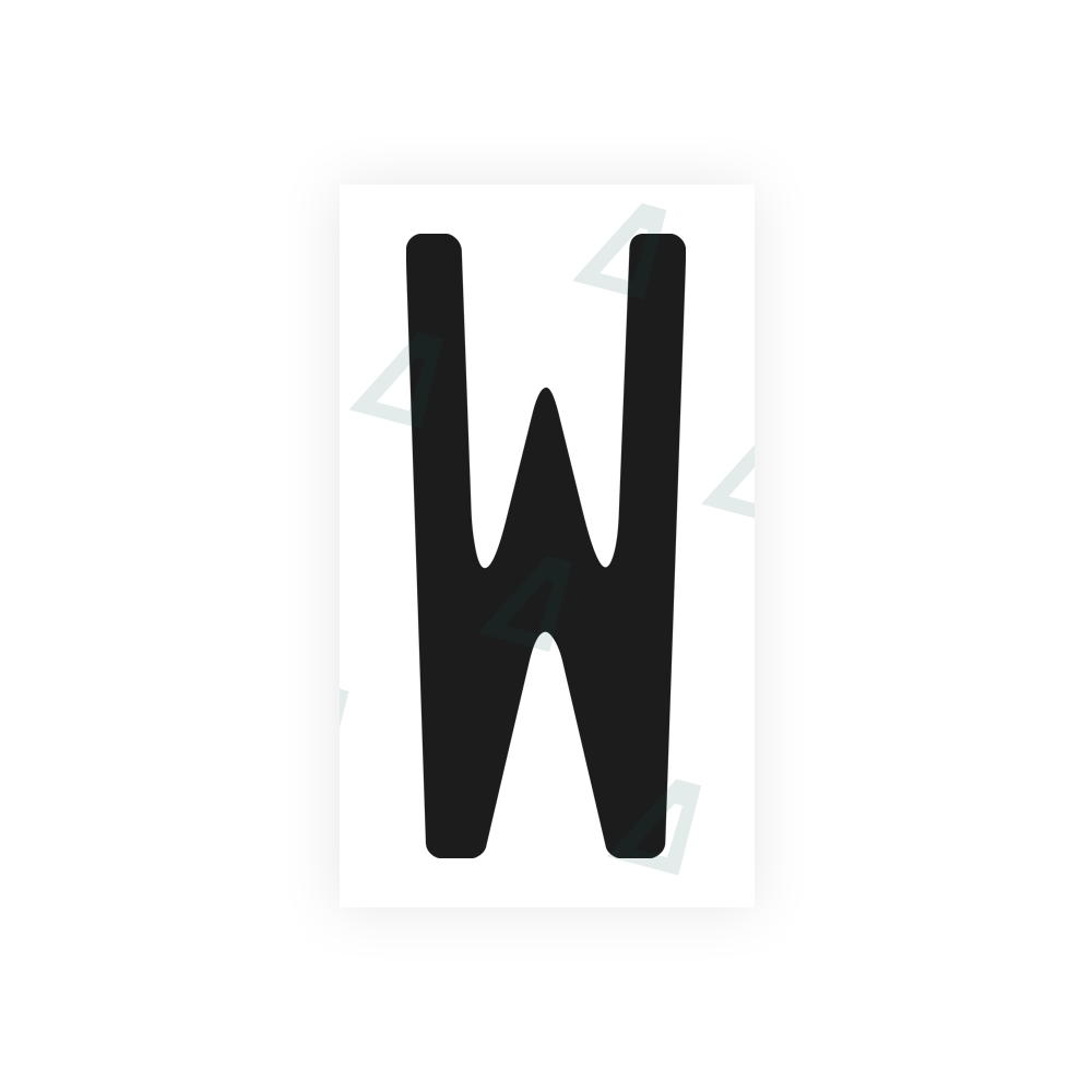 Nanofilm Ecoslick™ for US (Michigan) license plates - Symbol "W"