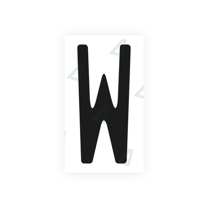 Nanofilm Ecoslick™ for US (Michigan) license plates - Symbol "W"