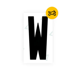 Nanofilm Ecoslick™ for US (South Dakota) Moto license plates - Symbol "W"