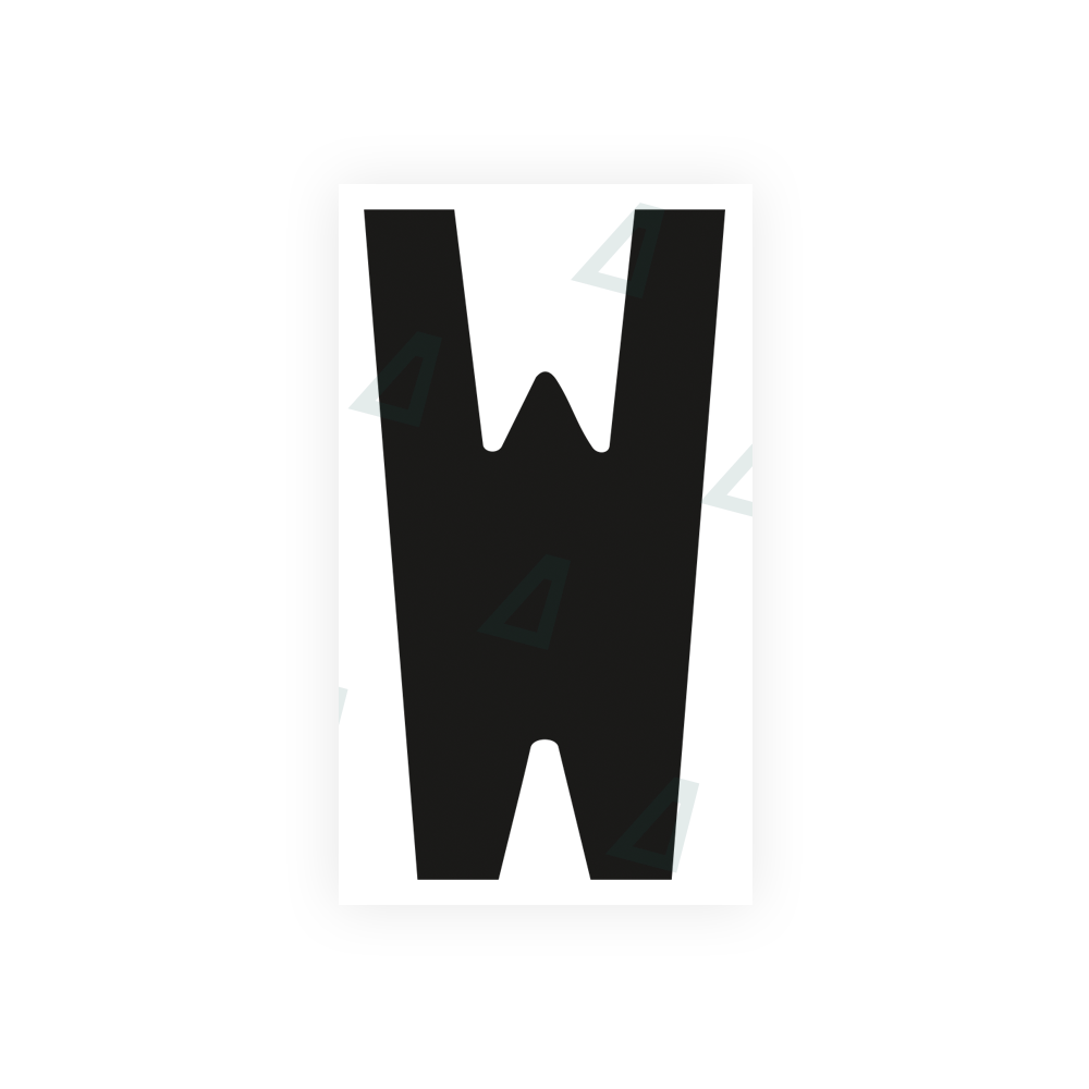 Nanofilm Ecoslick™ for french license plates - Symbol "W"