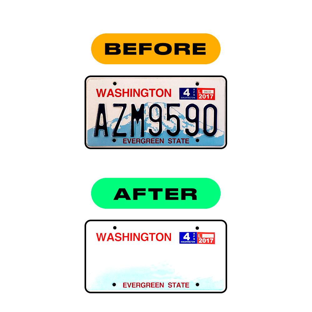 anti radar number plate stickers