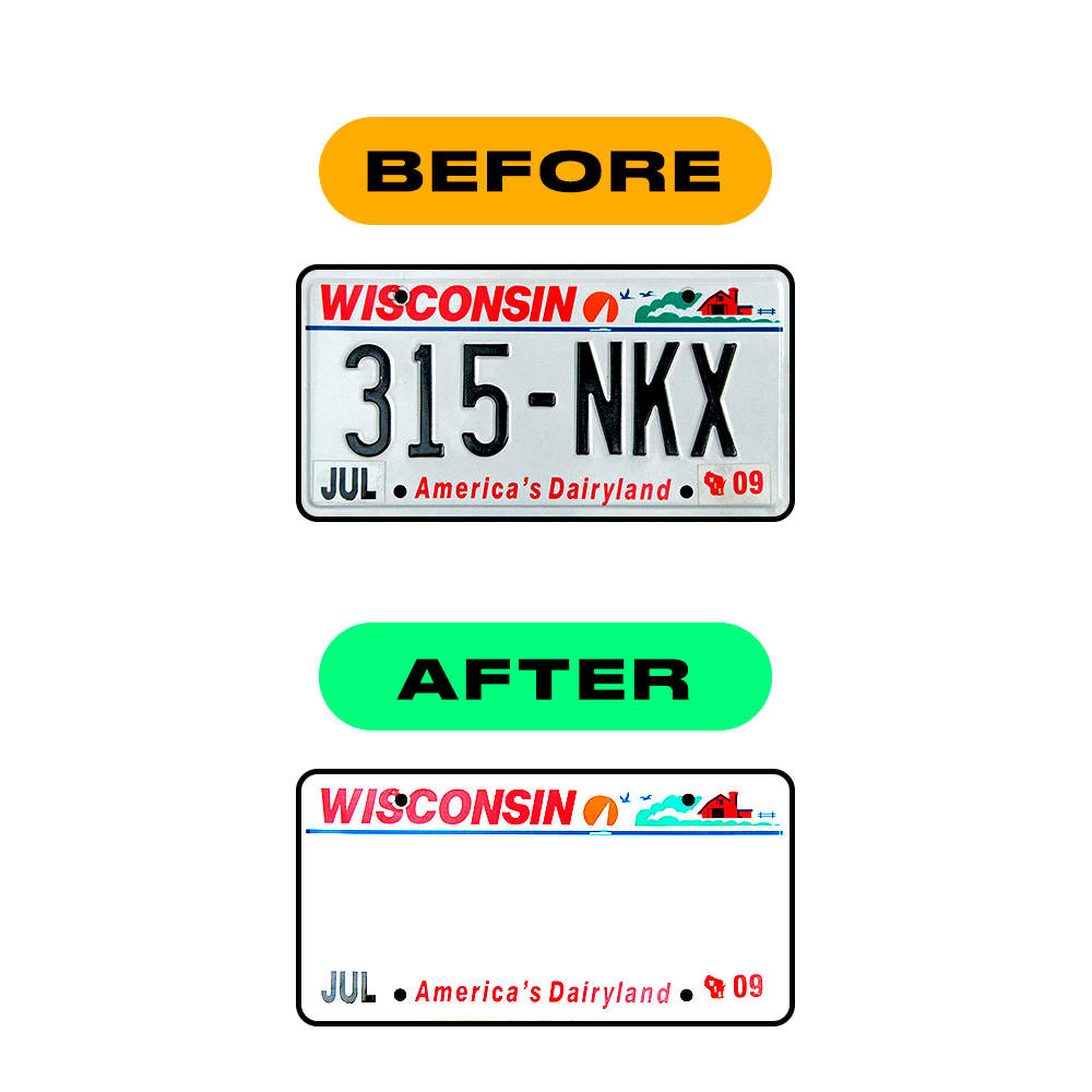 number plate film