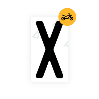 Alite Nanofilm for Switzerland Moto license plates - Symbol "X"