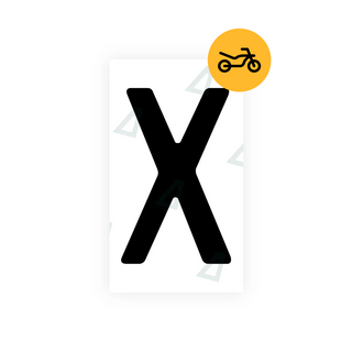 Alite Nanofilm for Cyprus moto license plates - Symbol "X" - Alite