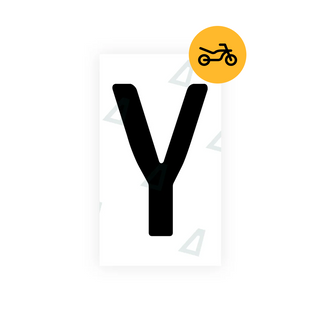 Alite Nanofilm for Cyprus moto license plates - Symbol "Y" - Alite