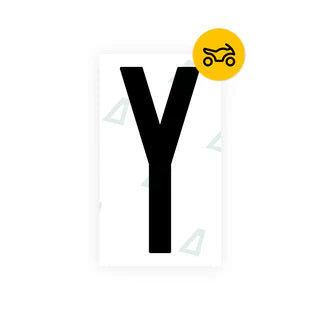 Nanofilm Ecoslick™ for US (South Dakota) Moto license plates - Symbol "Y"