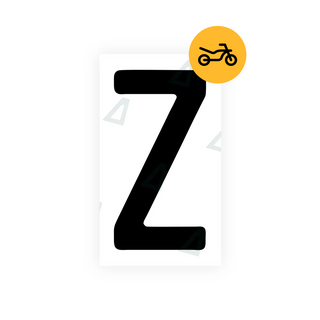 Alite Nanofilm for Switzerland Moto license plates - Symbol "Z"