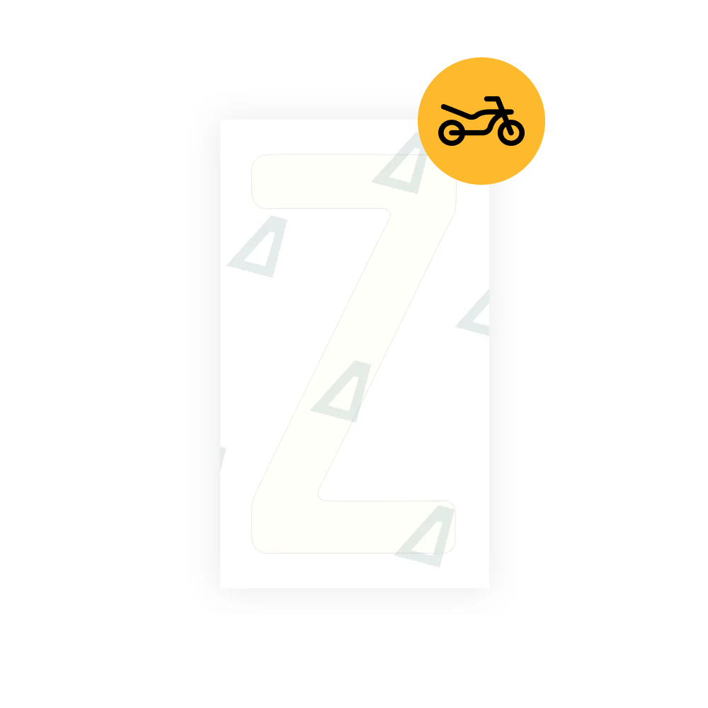 Alite Nanofilm for Switzerland Moto license plates - Symbol "Z" - Alite