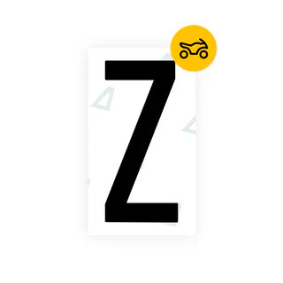 Nanofilm Ecoslick™ for US (South Dakota) Moto license plates - Symbol "Z"