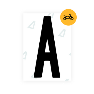 Alite Nanofilm for US (Georgia 2012 - Round) Moto license plates - Symbol "A"