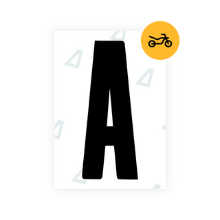 Alite Nanofilm for US (Georgia 2012 - Square) Moto license plates - Symbol "A"