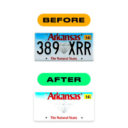 Alite Nanofilm for US (Arkansas) license plates - Symbol "T"