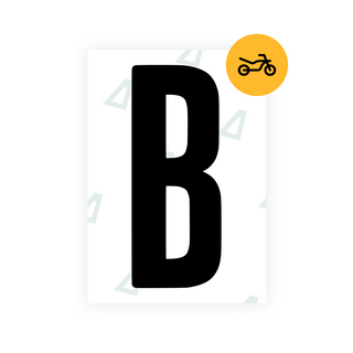 Alite Nanofilm for US (Georgia 2012 - Square) Moto license plates - Symbol "B"