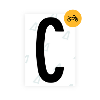 Alite Nanofilm for US (Georgia 2012 - Round) Moto license plates - Symbol "C"