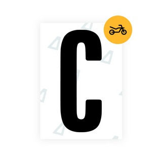Alite Nanofilm for US (Georgia 2012 - Square) Moto license plates - Symbol "C" - Alite