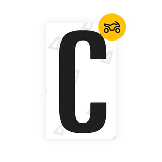 Nanofilm Ecoslick™ for US (Texas) Moto license plates - Symbol "C"