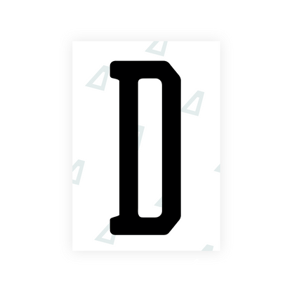 Nanofilm Ecoslick™ for US (Florida 2019) license plates - Symbol "D"