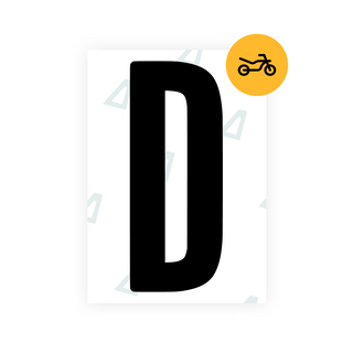Alite Nanofilm for US (Georgia 2012 - Square) Moto license plates - Symbol "D" - Alite