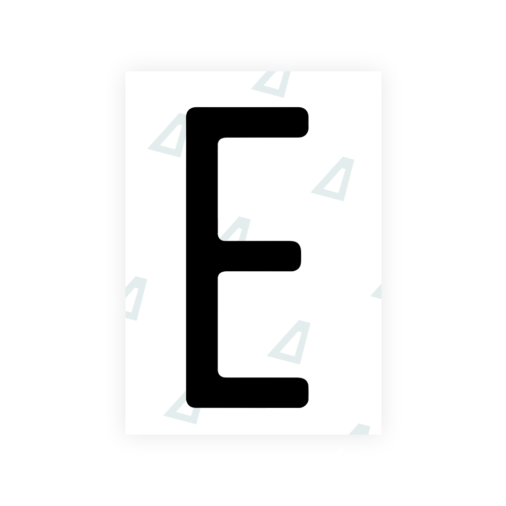 Nanofilm Ecoslick™ for US (Florida 2019) license plates - Symbol "E"