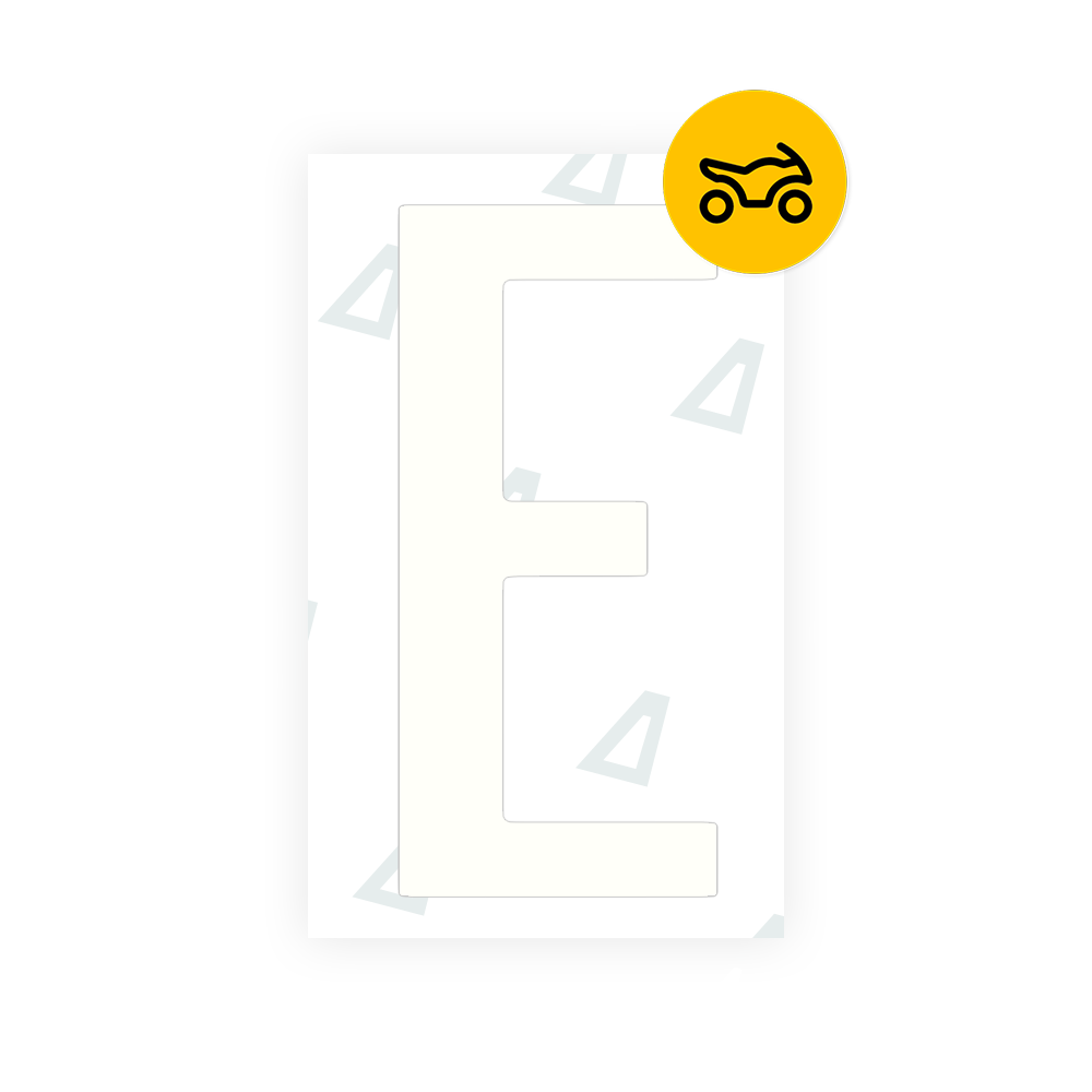 Nanofilm Ecoslick™ for US (Texas) Moto license plates - Symbol "E"