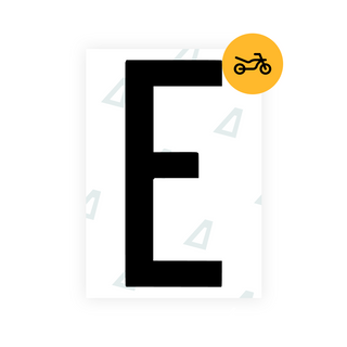 Alite Nanofilm for US (Georgia 2012 - Round) Moto license plates - Symbol "E"