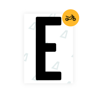 Alite Nanofilm for US (Georgia 2012 - Square) Moto license plates - Symbol "E" - Alite