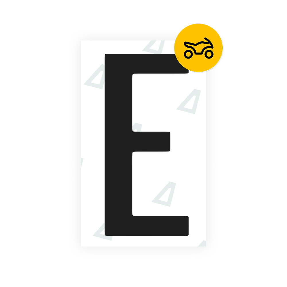 Nanofilm Ecoslick™ for US (Texas) Moto license plates - Symbol "E"