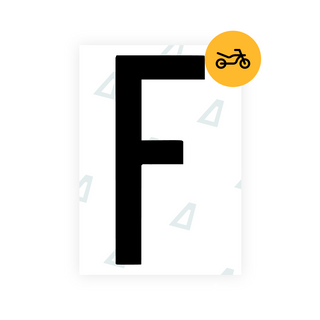 Alite Nanofilm for US (Georgia 2012 - Round) Moto license plates - Symbol "F"